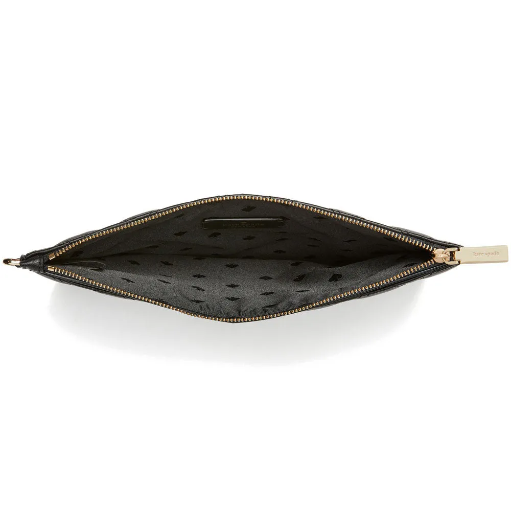 KATE SPADE NEW YORK NATALIA LARGE QUILTED LEATHER CLUTCH