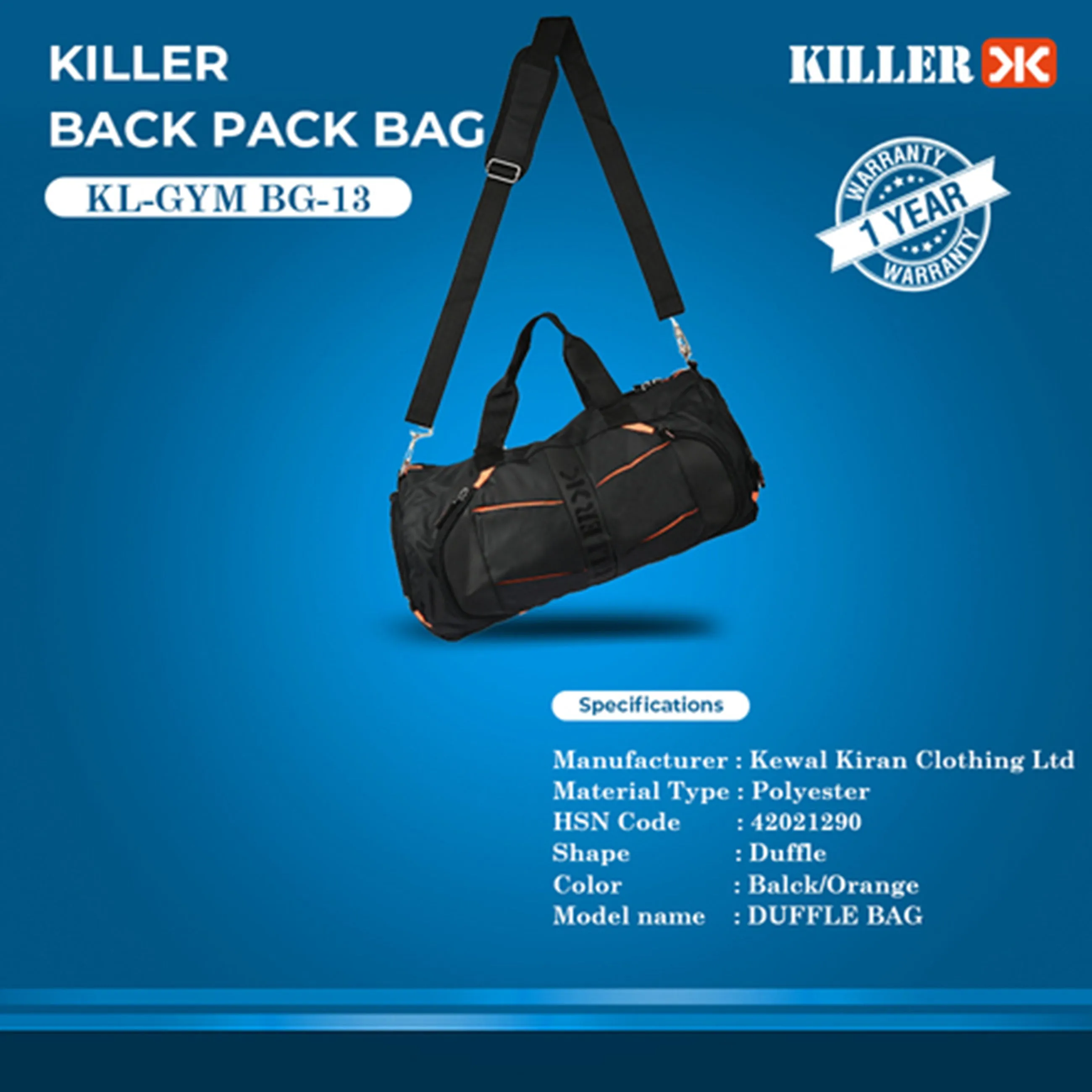 Killer Back Pack Bag