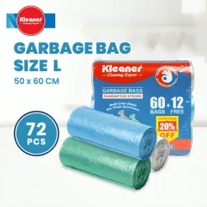 Kleaner Garbage Bag Large 72 Sheets 15 Litres GSL004