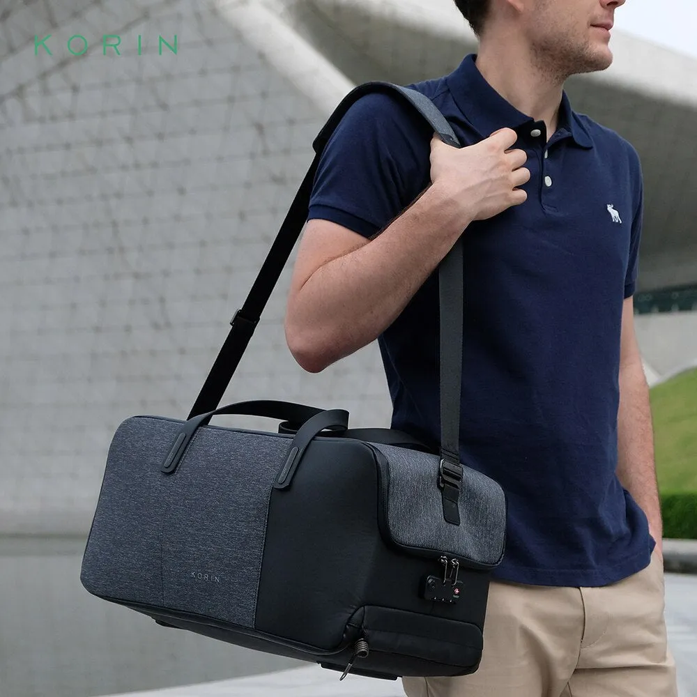 KORIN Duffle Bag with Shoes Compartment
