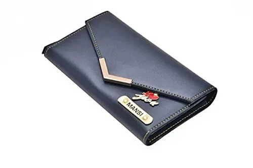 Ladies 4 Pc Combo (Lady Wallet 1.0, Passport, Eyewear, Keychain) (Royal Blue)