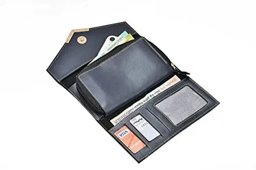 Ladies 4 Pc Combo (Lady Wallet 1.0, Passport, Eyewear, Keychain) (Royal Blue)