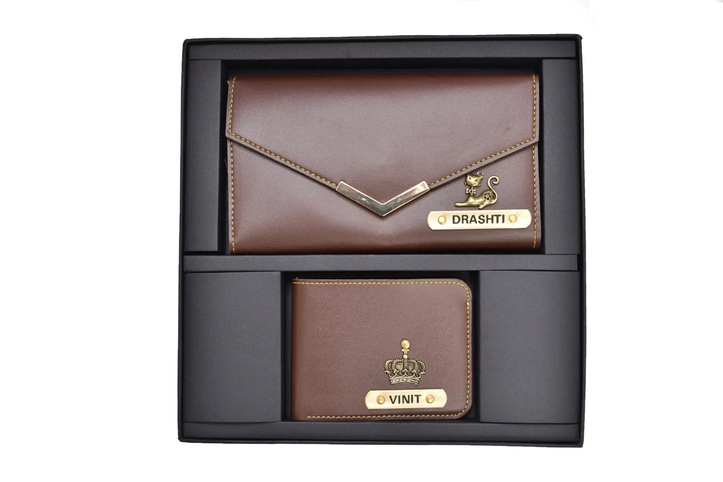 Lady Wallet   Men's Wallet (Couple Gift 1) - Brown
