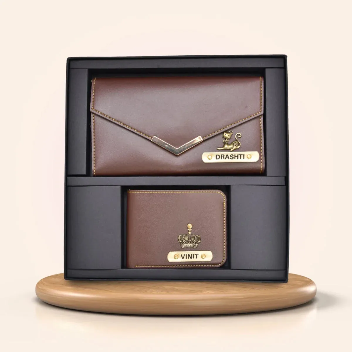 Lady Wallet   Men's Wallet (Couple Gift 1) - Brown