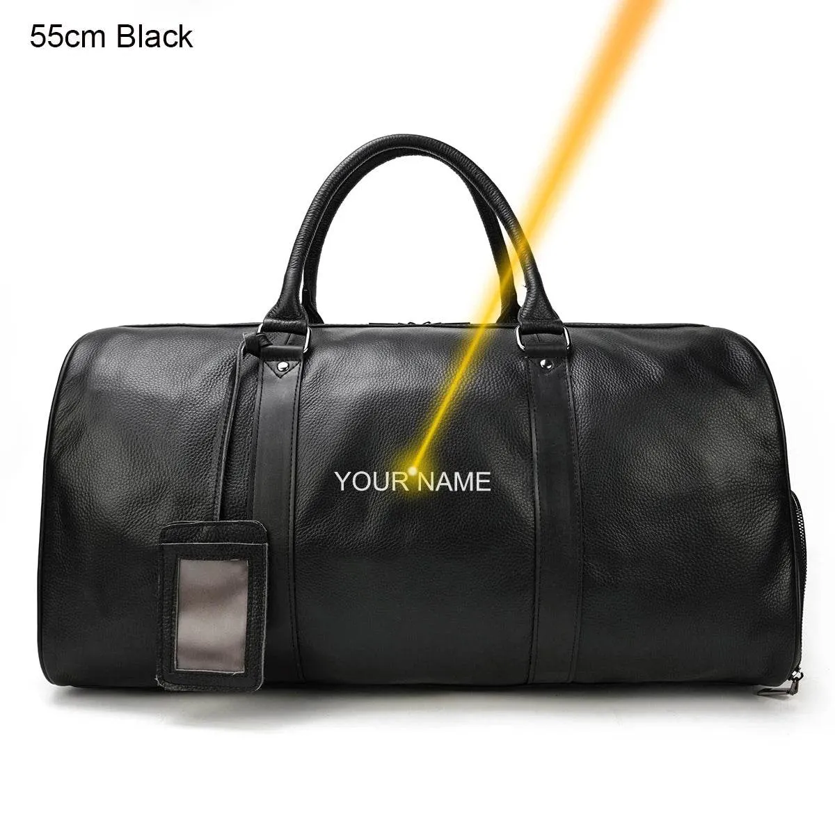 Large Capacity Men’s Genuine Leather Duffel for Travel and Fitness