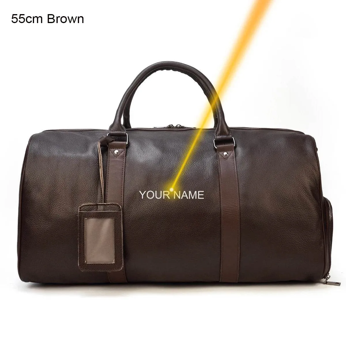 Large Capacity Men’s Genuine Leather Duffel for Travel and Fitness