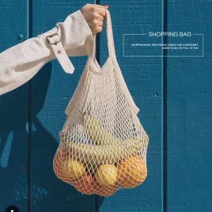 Large Cotton Mesh Shopping Bags