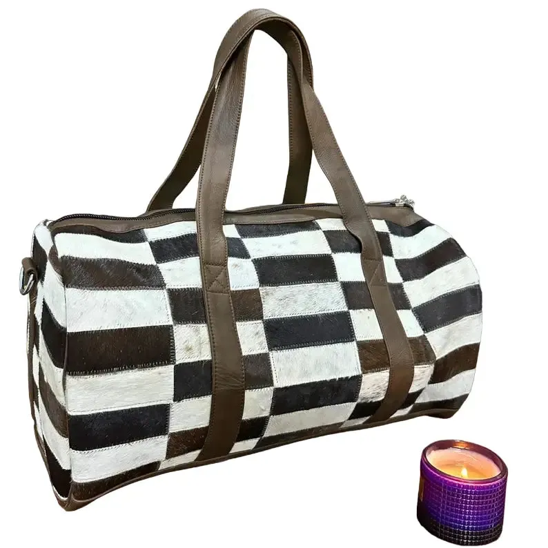 Large Cowhide Duffel Bag