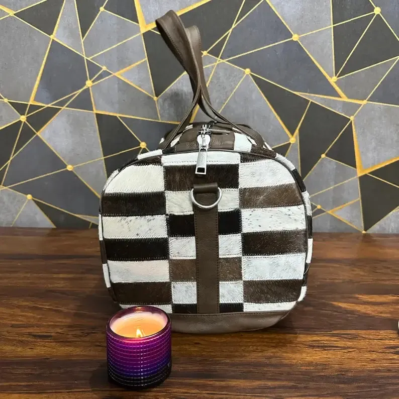 Large Cowhide Duffel Bag