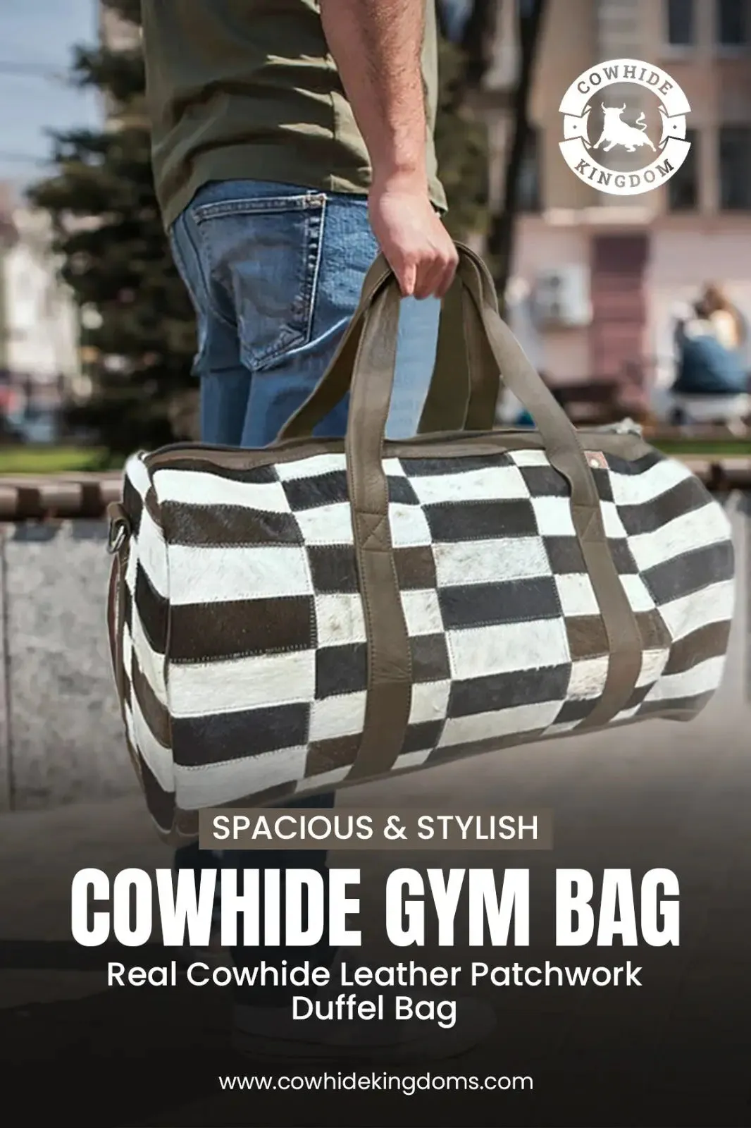 Large Cowhide Duffel Bag