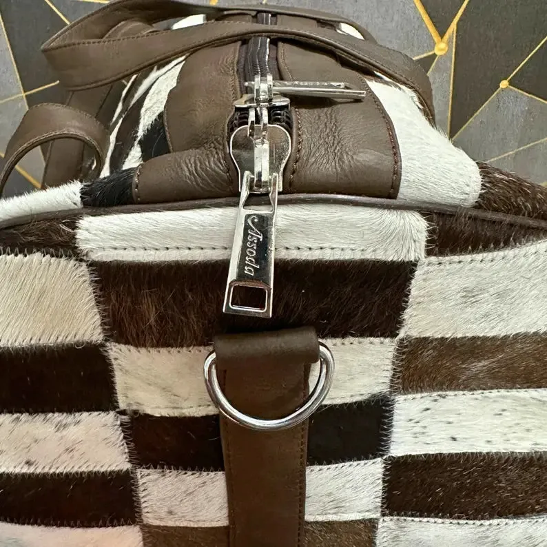 Large Cowhide Duffel Bag