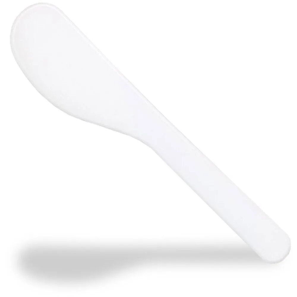Large Head Plastic Spatula - White - 5" Long / 100 per Bag X 10 Bags = 1,000 Spatulas