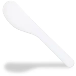Large Head Plastic Spatula - White - 5" Long / 100 per Bag X 10 Bags = 1,000 Spatulas