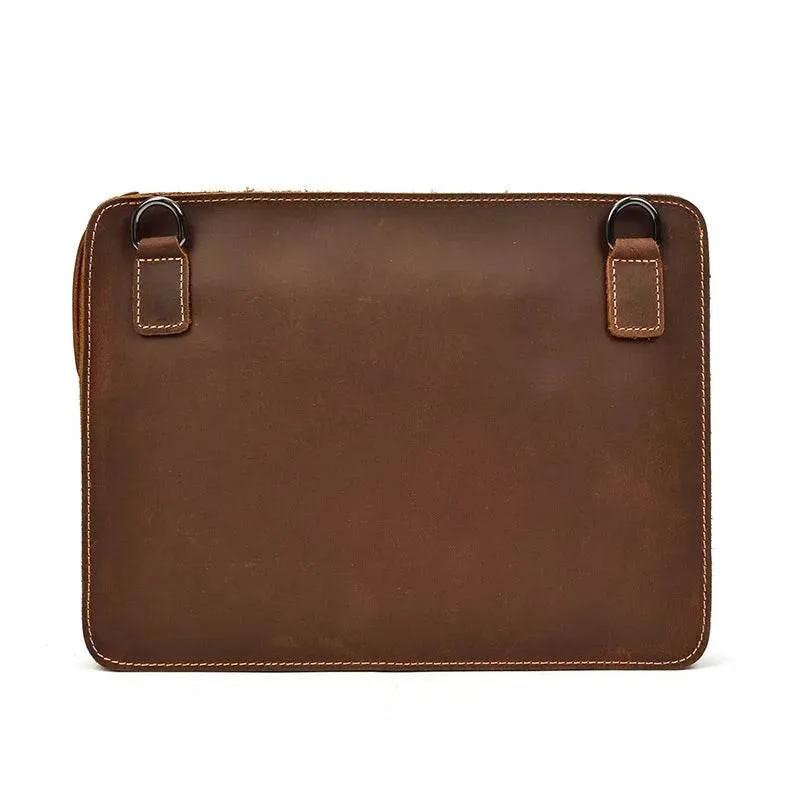 Leather Clutch Bag iPad Tablet Cover Bag with Shoulder Strap