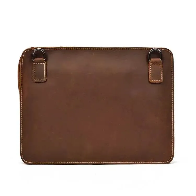 Leather Clutch Bag iPad Tablet Cover Bag with Shoulder Strap
