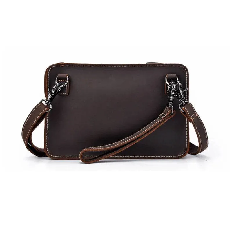 Leather Clutch Bag iPad Tablet Cover Bag with Shoulder Strap