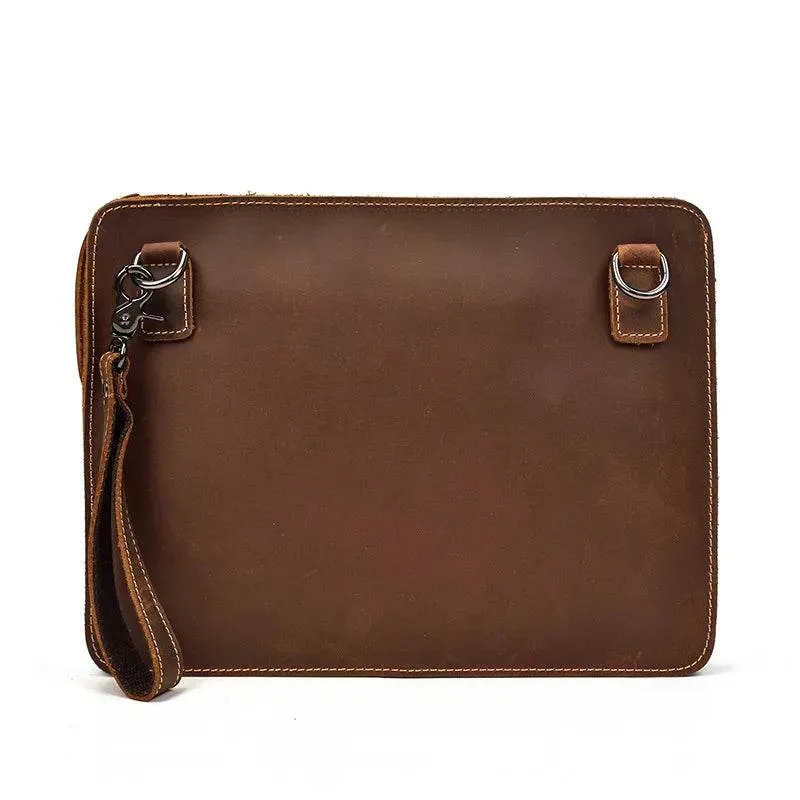 Leather Clutch Bag iPad Tablet Cover Bag with Shoulder Strap