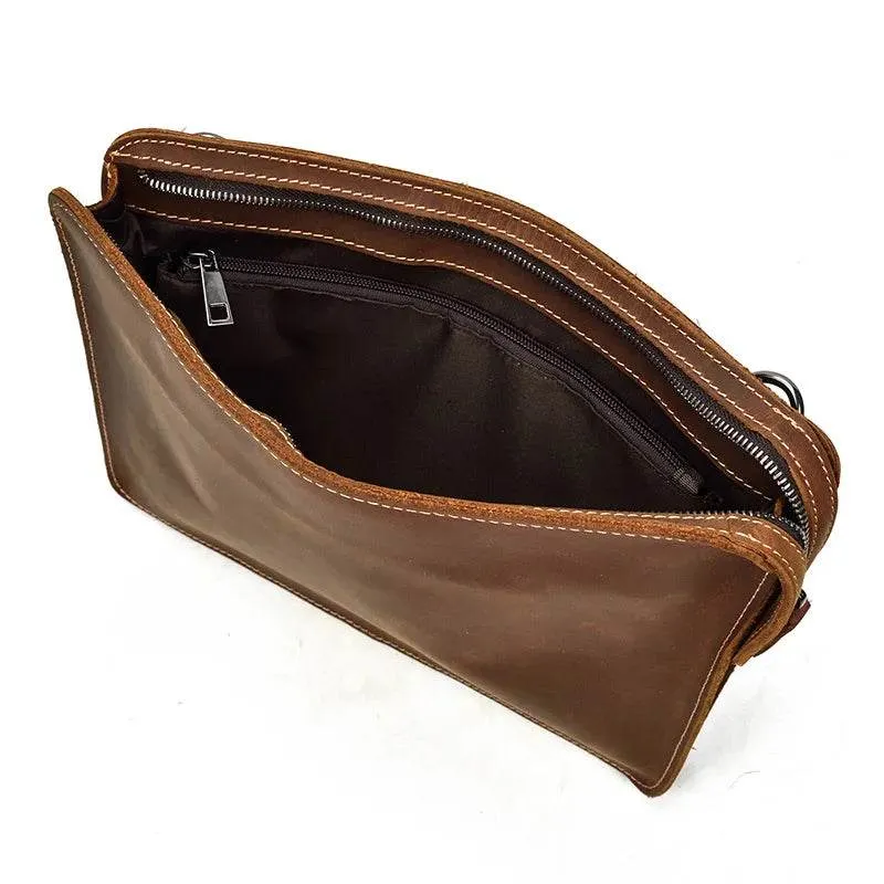 Leather Clutch Bag iPad Tablet Cover Bag with Shoulder Strap