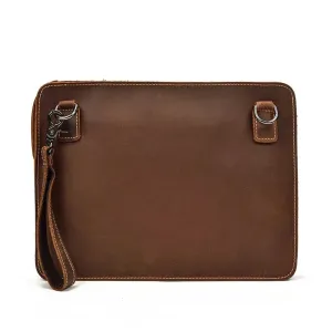 Leather Clutch Bag iPad Tablet Cover Bag with Shoulder Strap