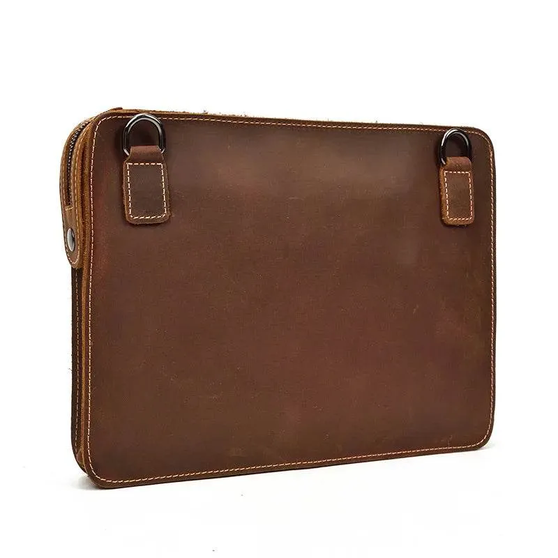 Leather Clutch Bag iPad Tablet Cover Bag with Shoulder Strap