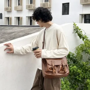 Leather Satchel Crossbody Bag