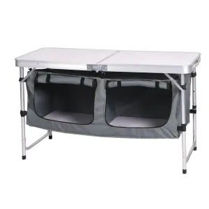 Levede Camping Table Foldable 120cm With Organizer