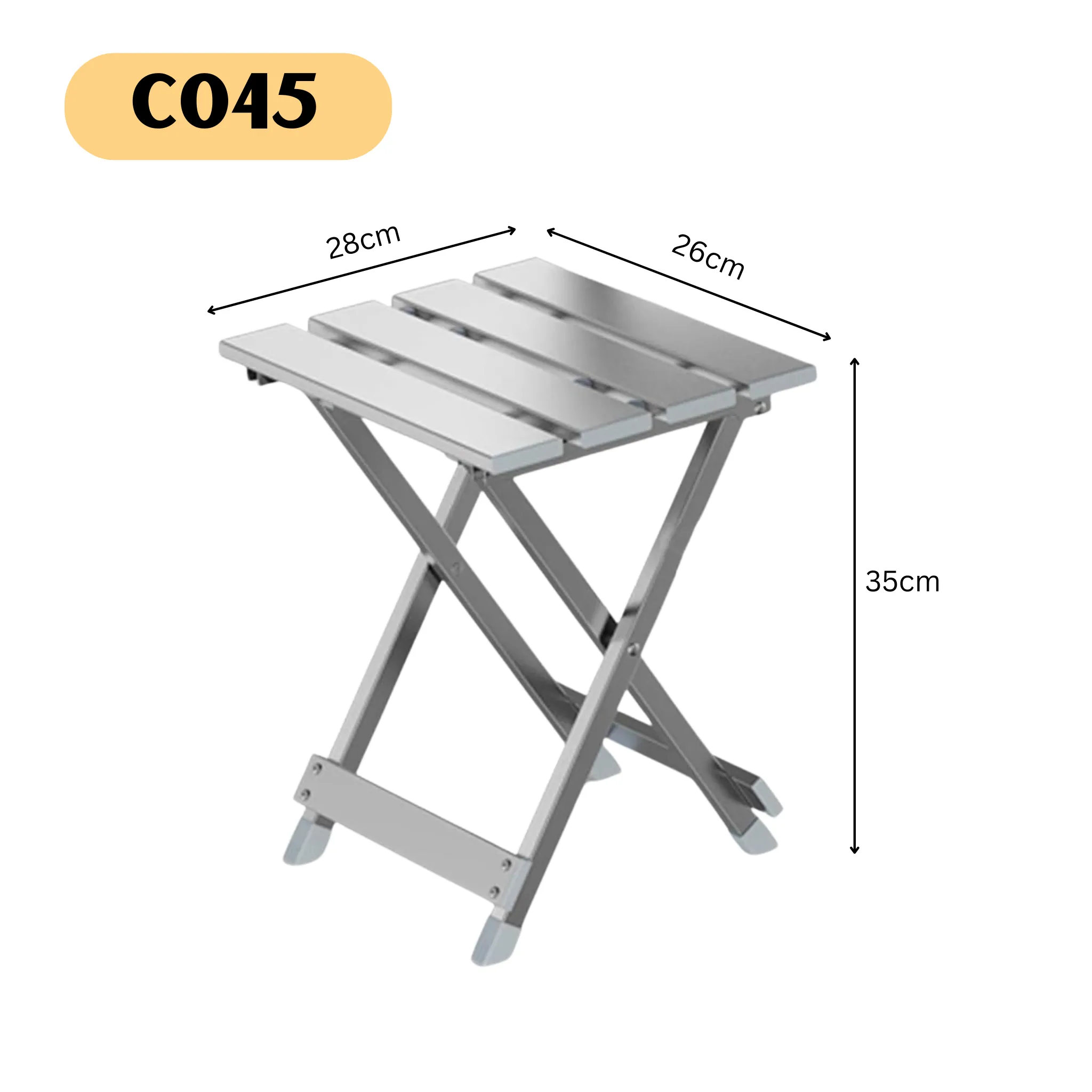 Lightweight Camping Chair Portable Aluminum Alloy Folding Stool Metal Zippered for Hiking Fishing Outdoor