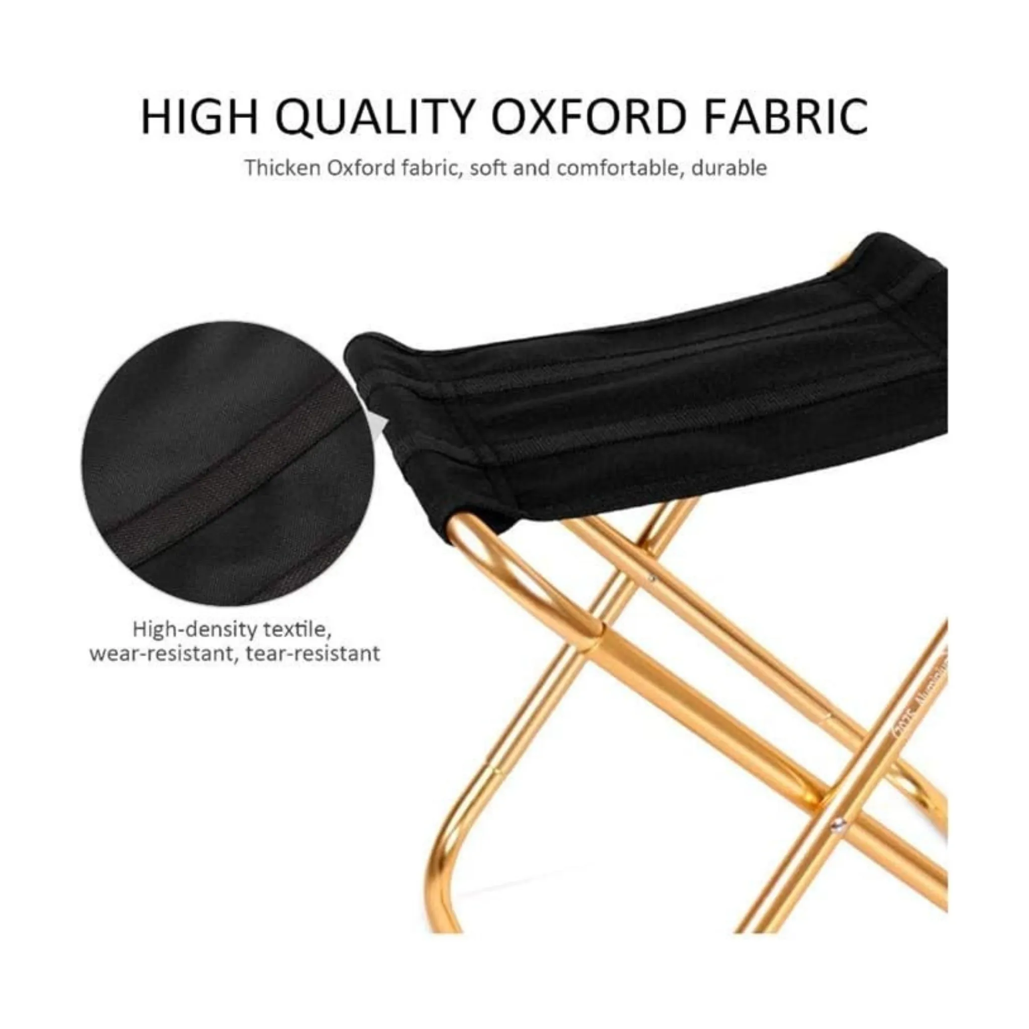 Lightweight Camping Chair Portable Aluminum Alloy Folding Stool Metal Zippered for Hiking Fishing Outdoor