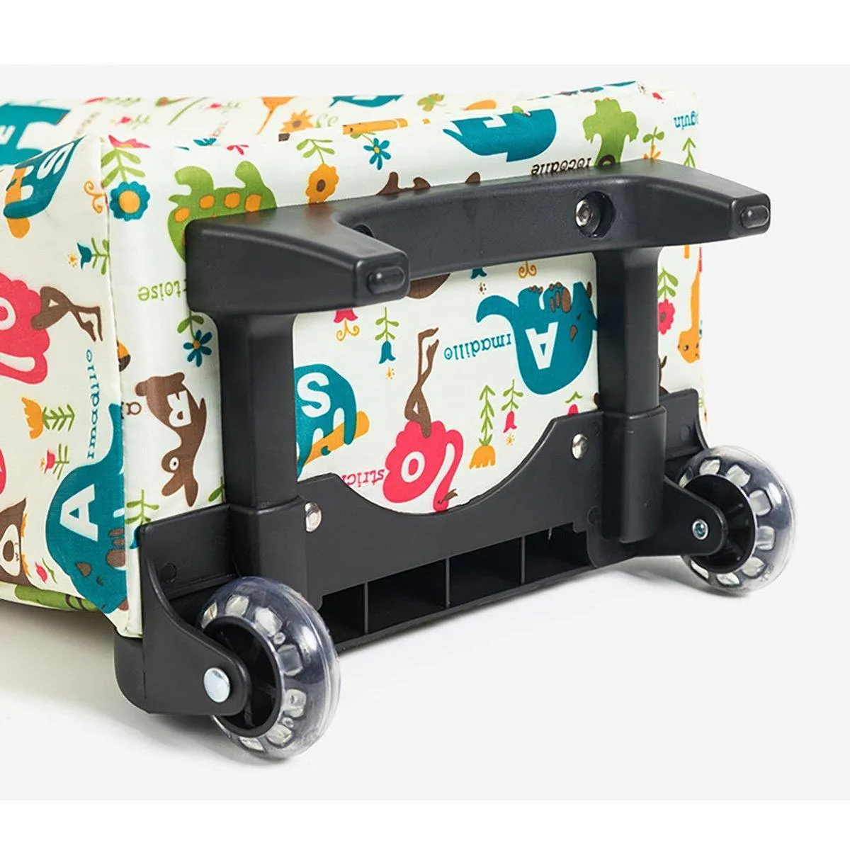 Lightweight Folding Shopping Cart Trolley with Wheels Retractable Tote Bag
