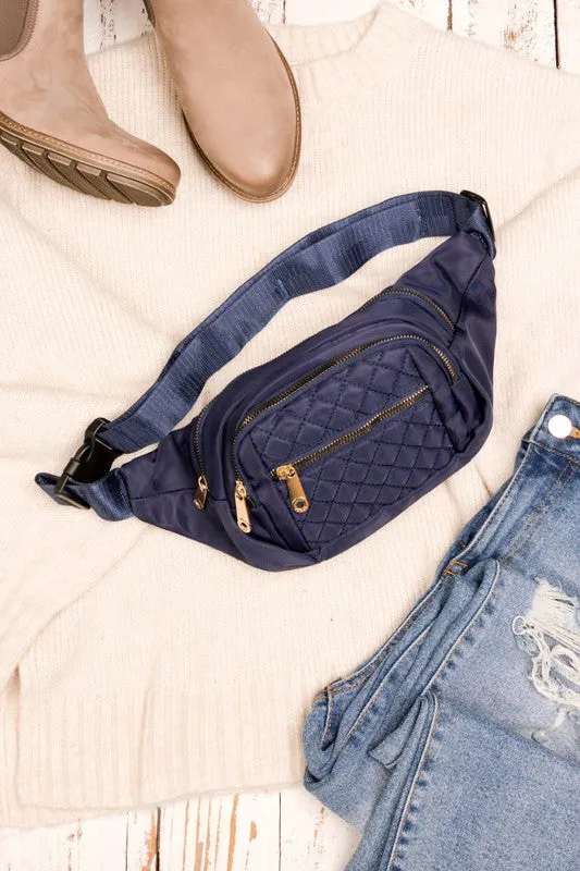 Limited *Quilted Belt Sling Bum Bag