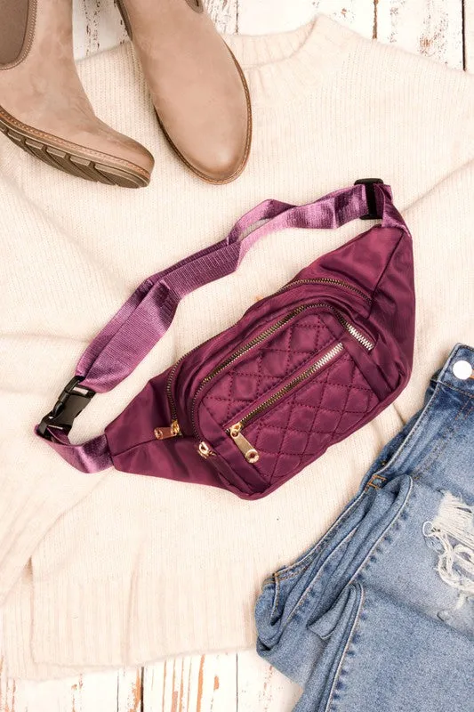 Limited *Quilted Belt Sling Bum Bag