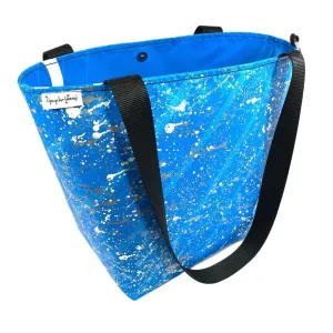 **Limited Release** Banner Tote Bag, Large: "Silver Splash"