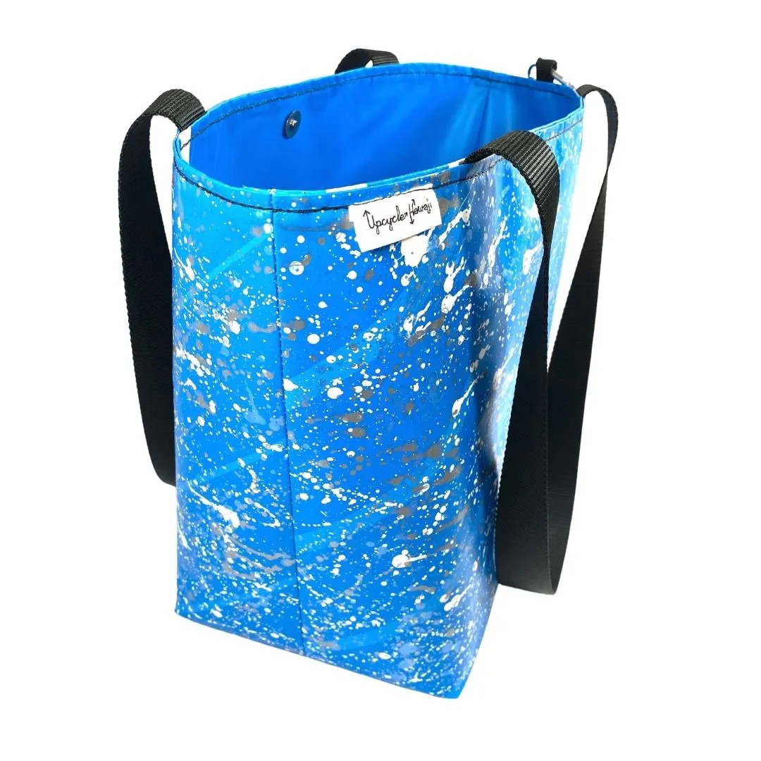 **Limited Release** Banner Tote Bag, Large: "Silver Splash"