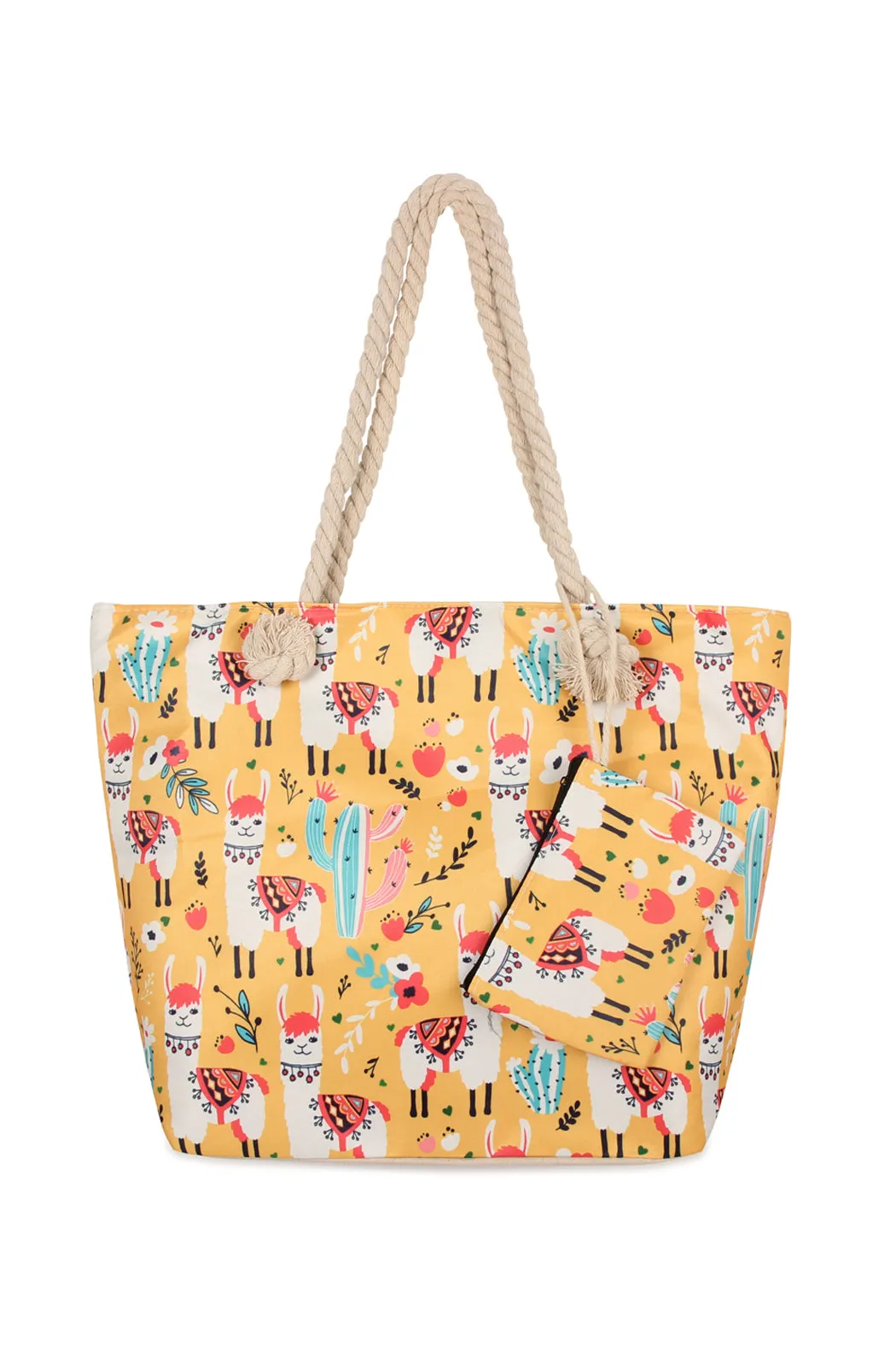 LLAMA DIGITAL PRINTED TOTE BAG
