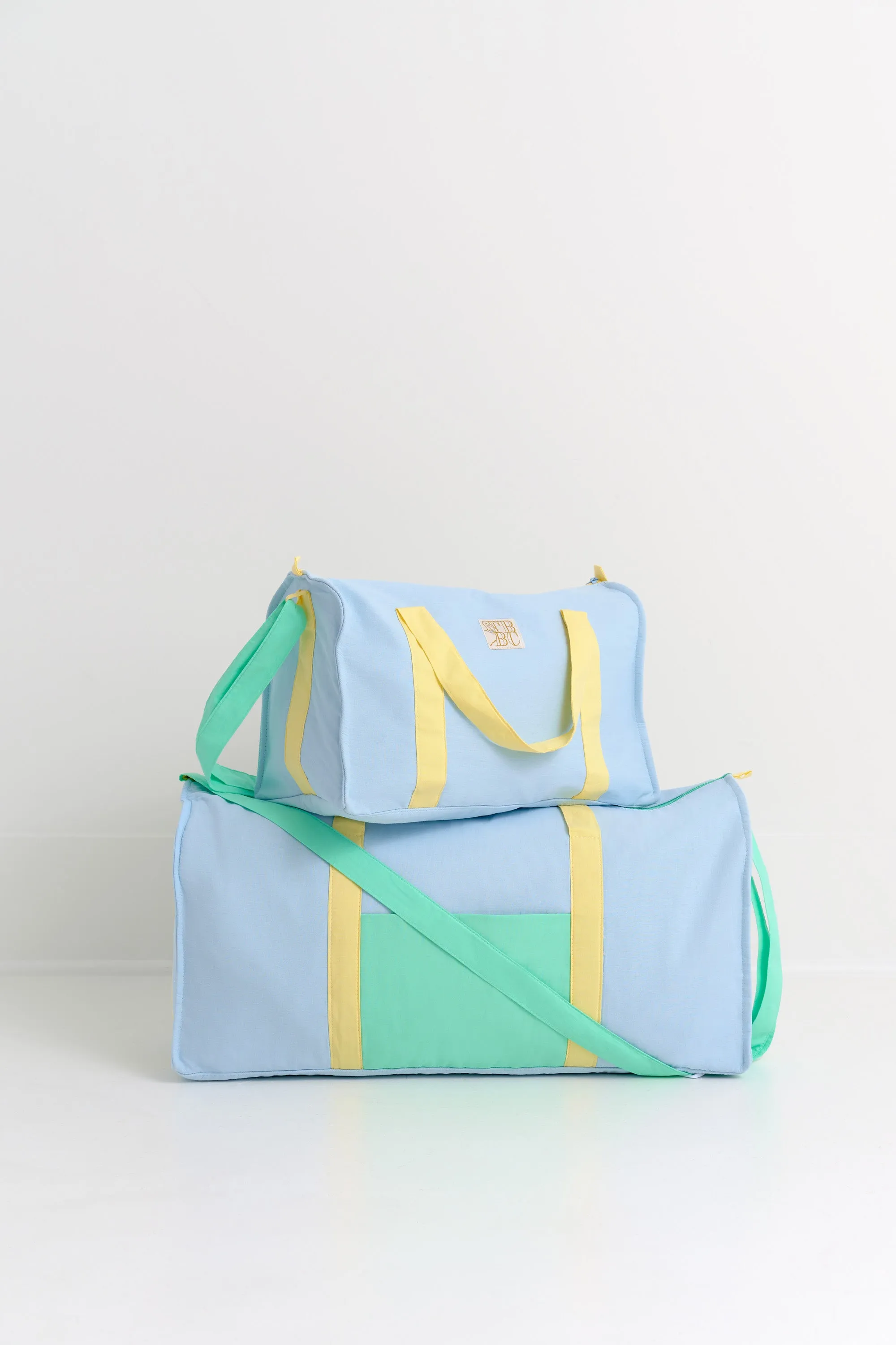 Logan's Long Weekend Bag - Buckhead Blue, Sea Island Seafoam, and Lake Worth Yellow