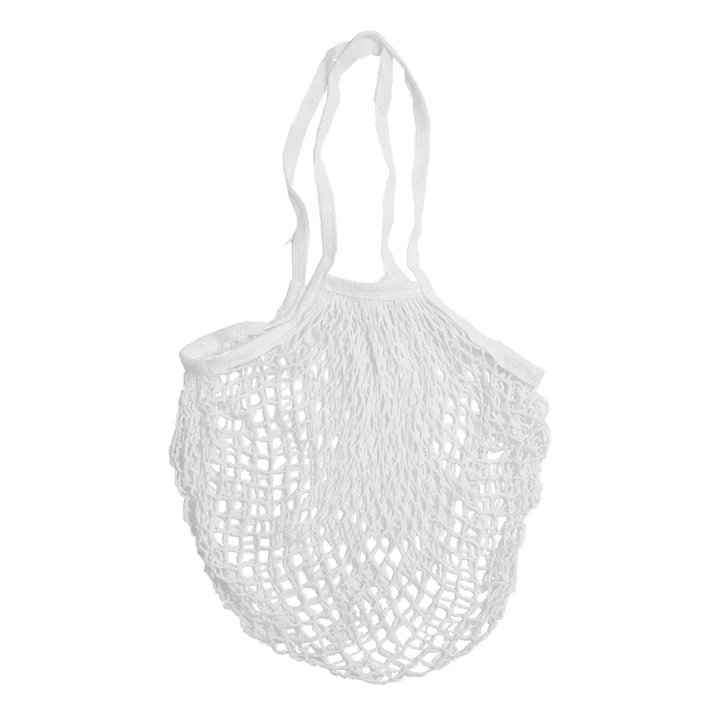 Long Handles - Organic Cotton - Reusable Grocery Mesh Shopping Bag- Pine Green