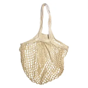 Long Handles - Organic Cotton - Reusable Grocery Mesh Shopping Bag- Pine Green