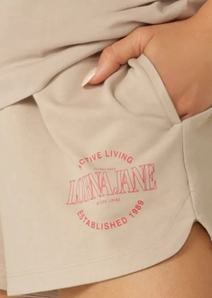 Lorna Jane Ultimate Weekender Shorts - Latte