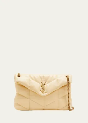 Lou Puffer Medium YSL Shoulder Bag in Quilted Leather