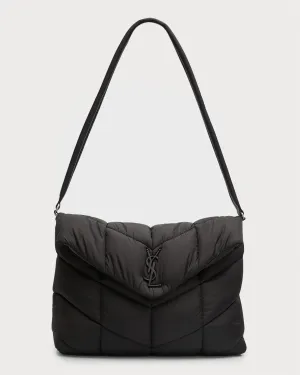 Lou Puffer Small YSL Crossbody Bag in Quilted Nylon