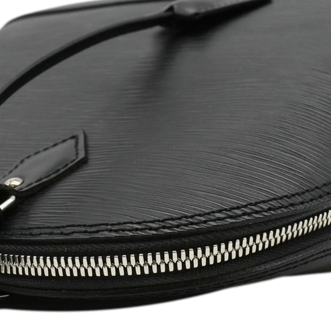 LOUIS VUITTON Alma PM Epi Leather Satchel Bag Black
