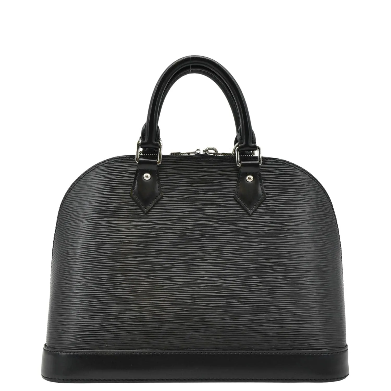 LOUIS VUITTON Alma PM Epi Leather Satchel Bag Black