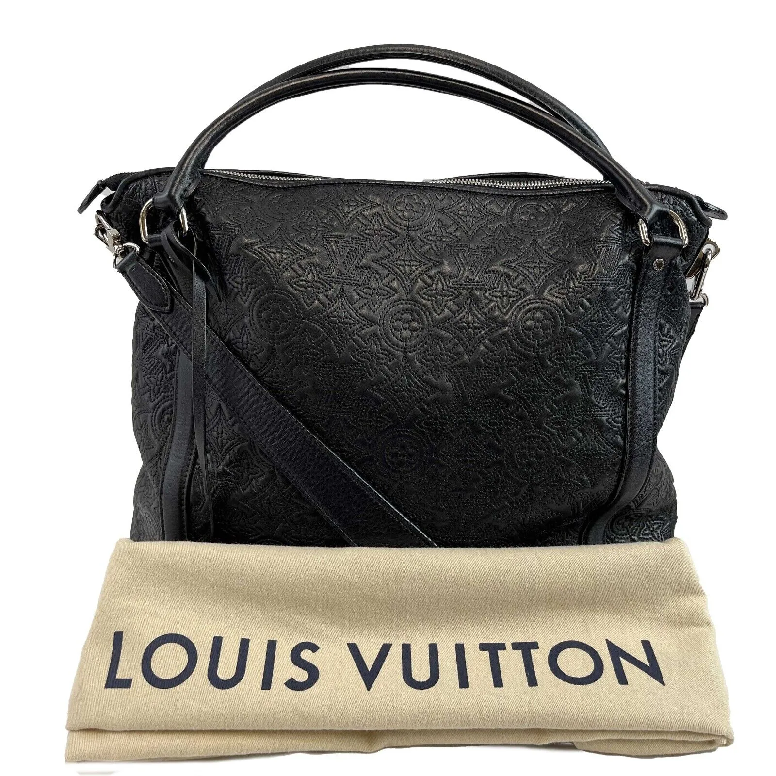 Louis Vuitton Antheia Ixia Monogram PM Black Leather Crossbody Handbag 2011