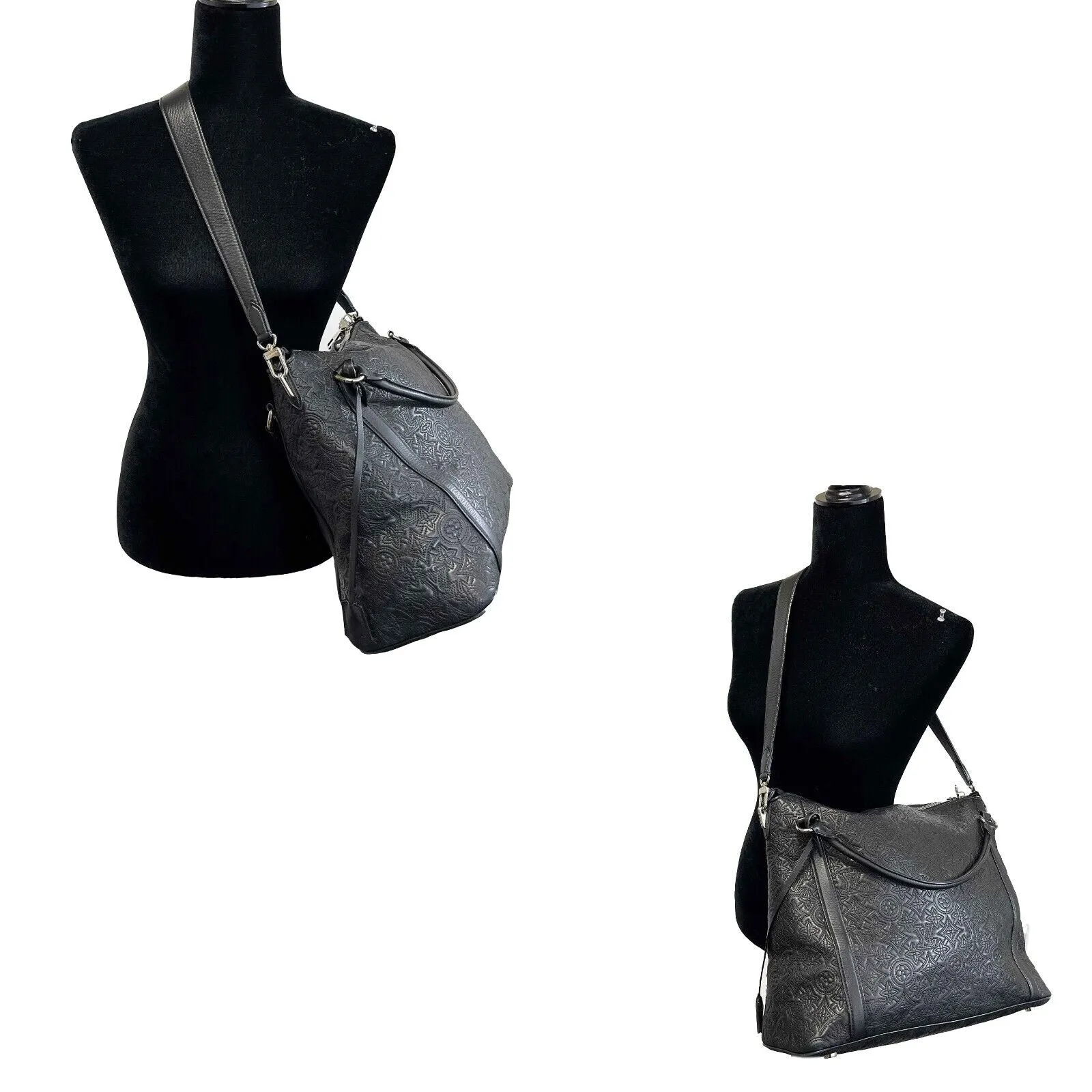 Louis Vuitton Antheia Ixia Monogram PM Black Leather Crossbody Handbag 2011
