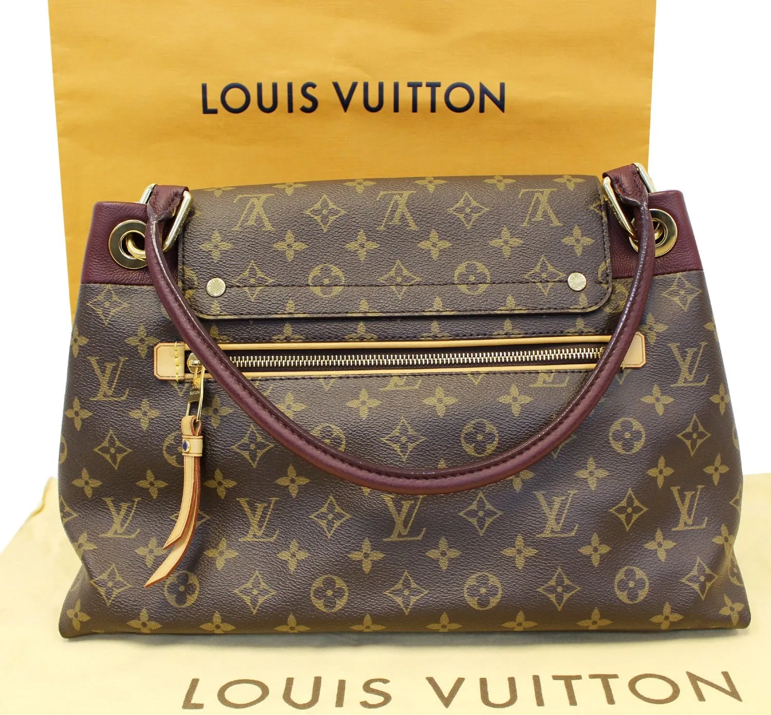 LOUIS VUITTON  Aurore Monogram Canvas Olympe Satchel Used Bag