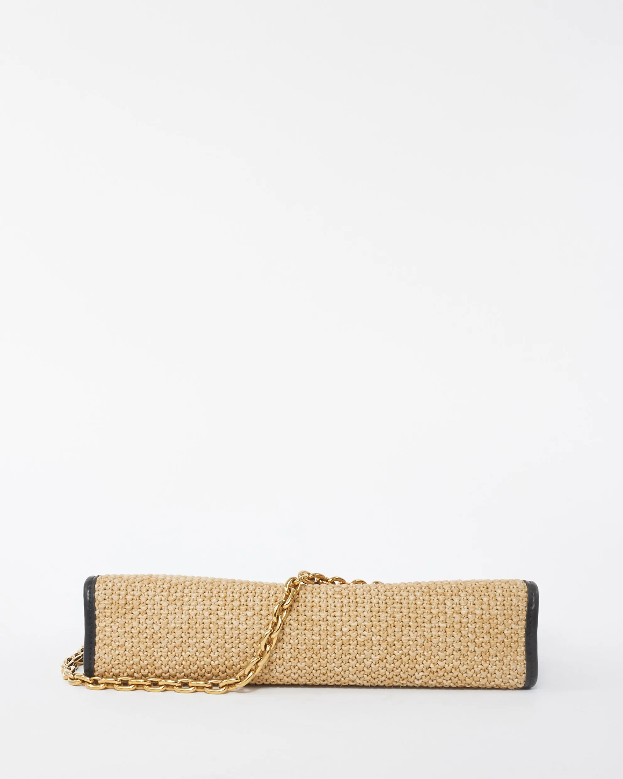 Louis Vuitton Beige and Black Raffia Toiletry Pouch 26 on Chain