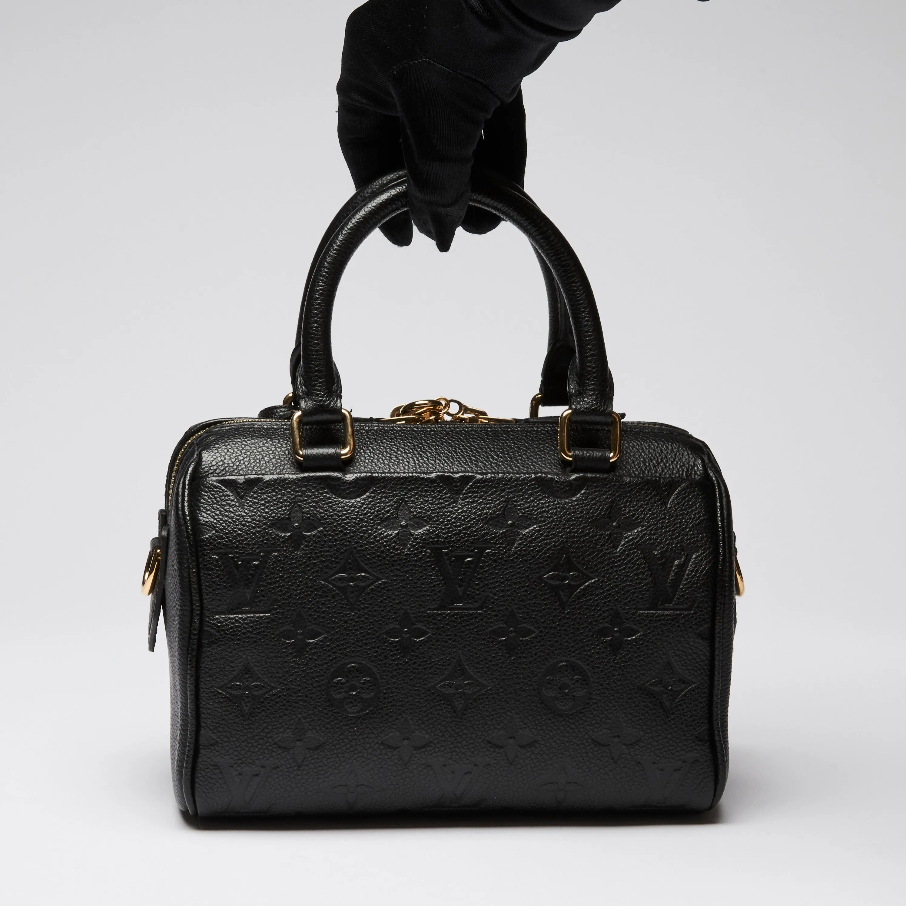 Louis Vuitton Black Monogram Empreinte Leather Speedy Bandoulière Hand Bag 20