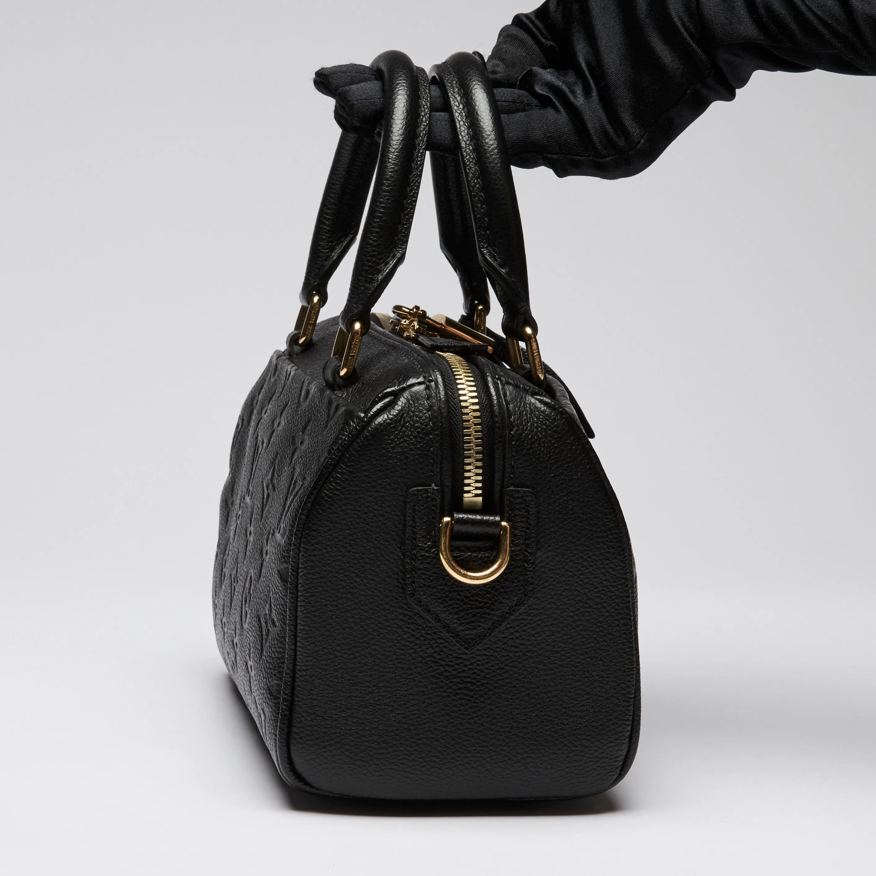 Louis Vuitton Black Monogram Empreinte Leather Speedy Bandoulière Hand Bag 20