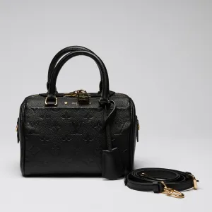 Louis Vuitton Black Monogram Empreinte Leather Speedy Bandoulière Hand Bag 20