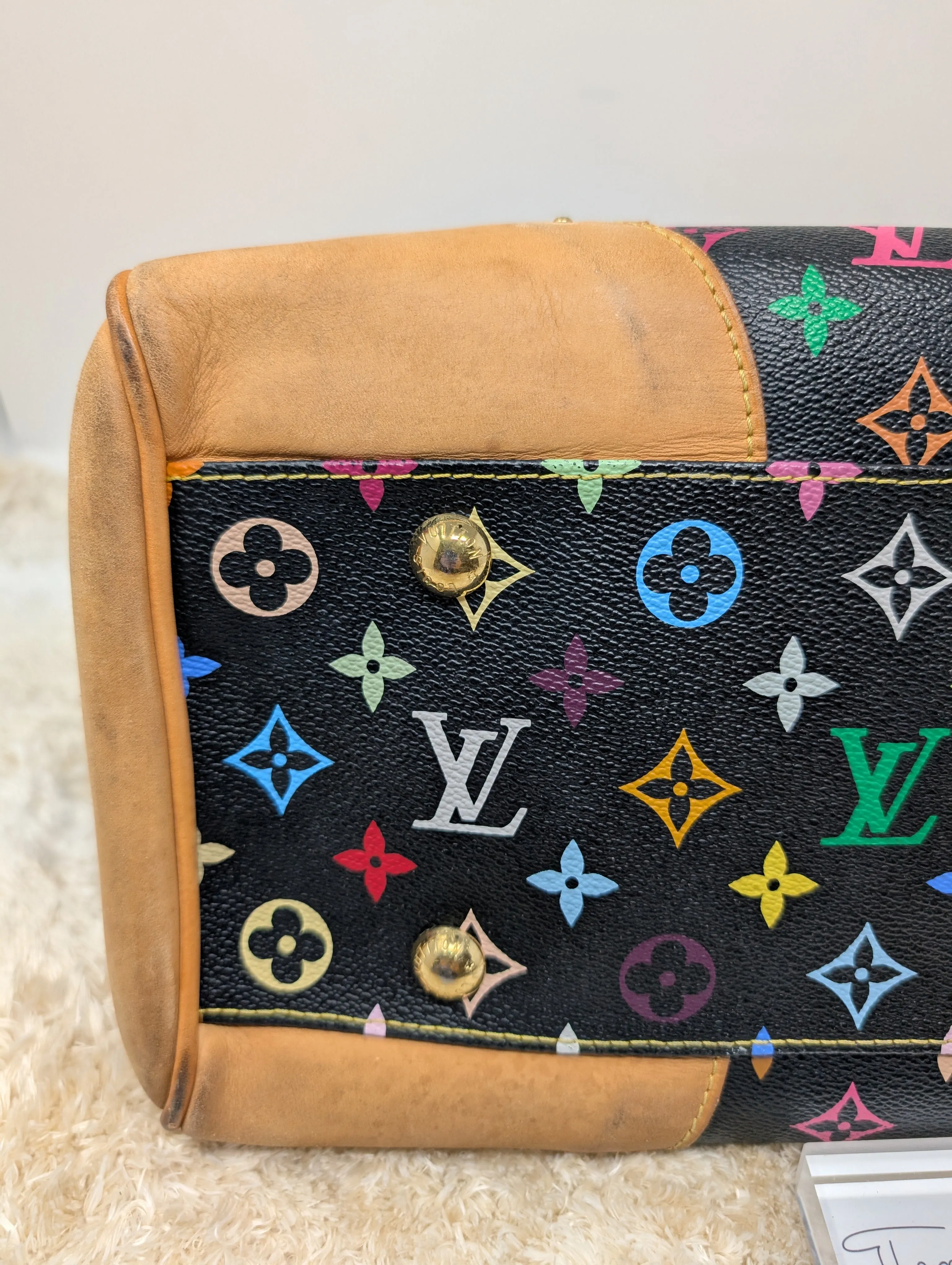 LOUIS VUITTON BLACK MULTICOLOR BEVERLY GM